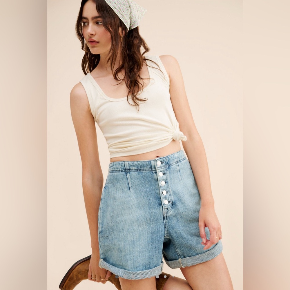 Free People Osaka Jean Shorts Size 26